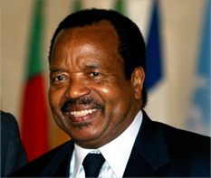 Pr&eacute;sident r&eacute;publique Cameroun